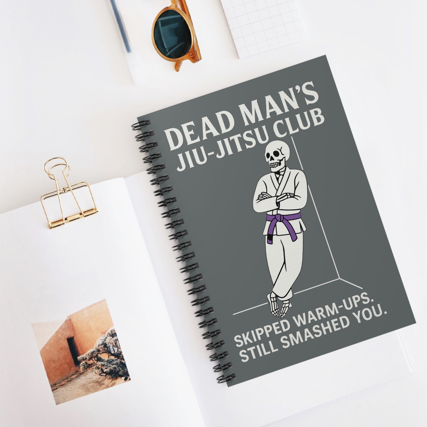 Dead Man’s Jiu-Jitsu Club Notebook / Funny BJJ Journal for Grapplers, Funny Notebook, BJJ Enthusiast