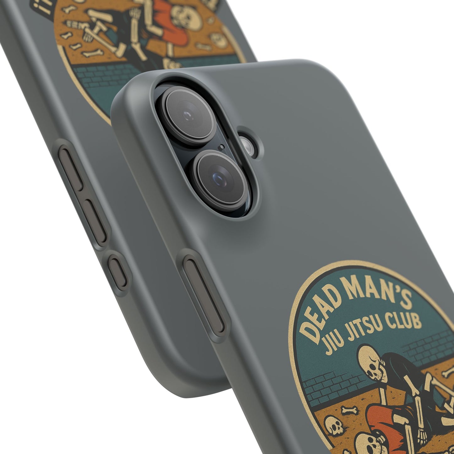 Dead Mans Jiu Jitsu Club iPhone Case That Was a Brutal Roll Skeleton Grappling Design