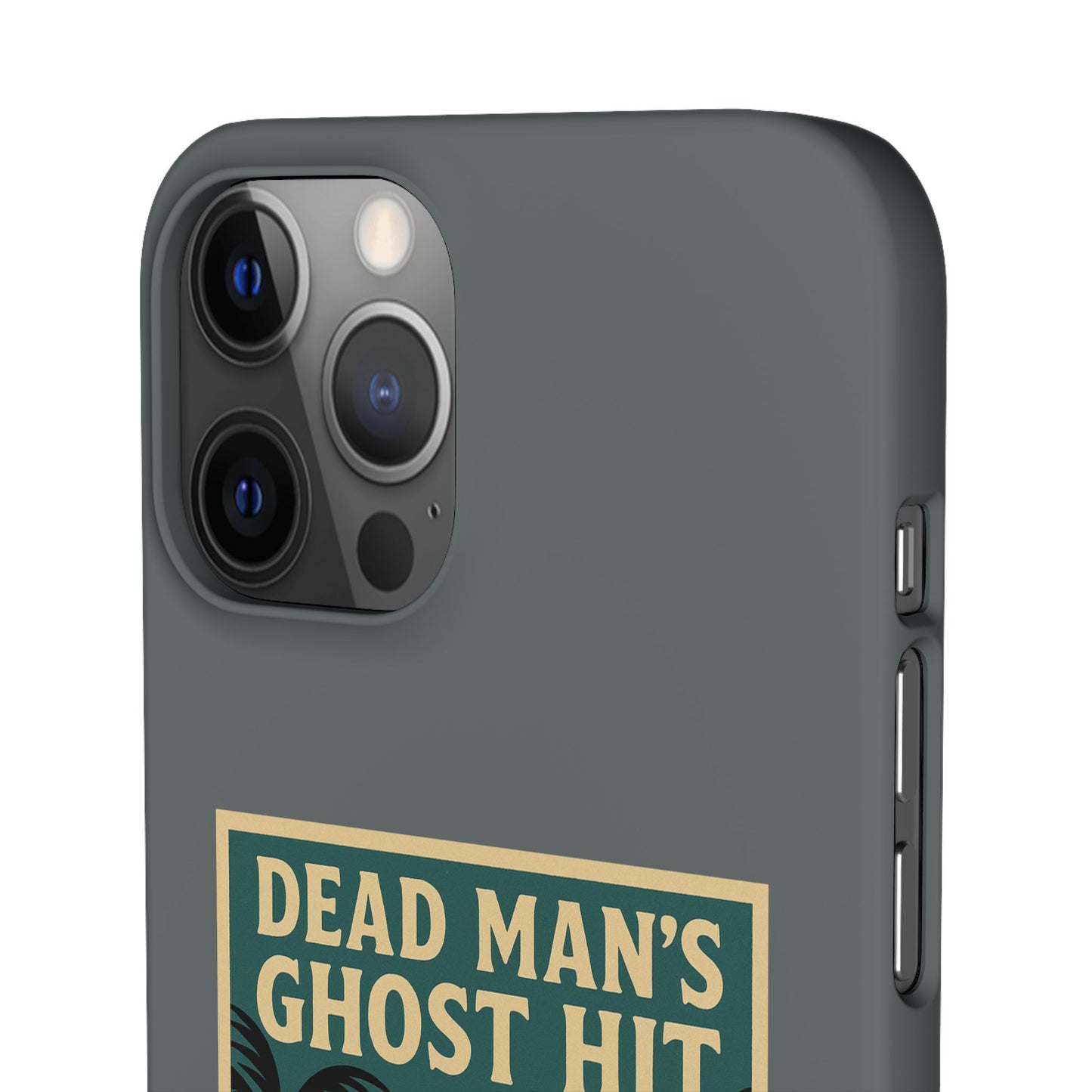 Dead Mans Ghost Hit iPhone Case One Puff Closer to the Other Side Skeleton Vibe Design