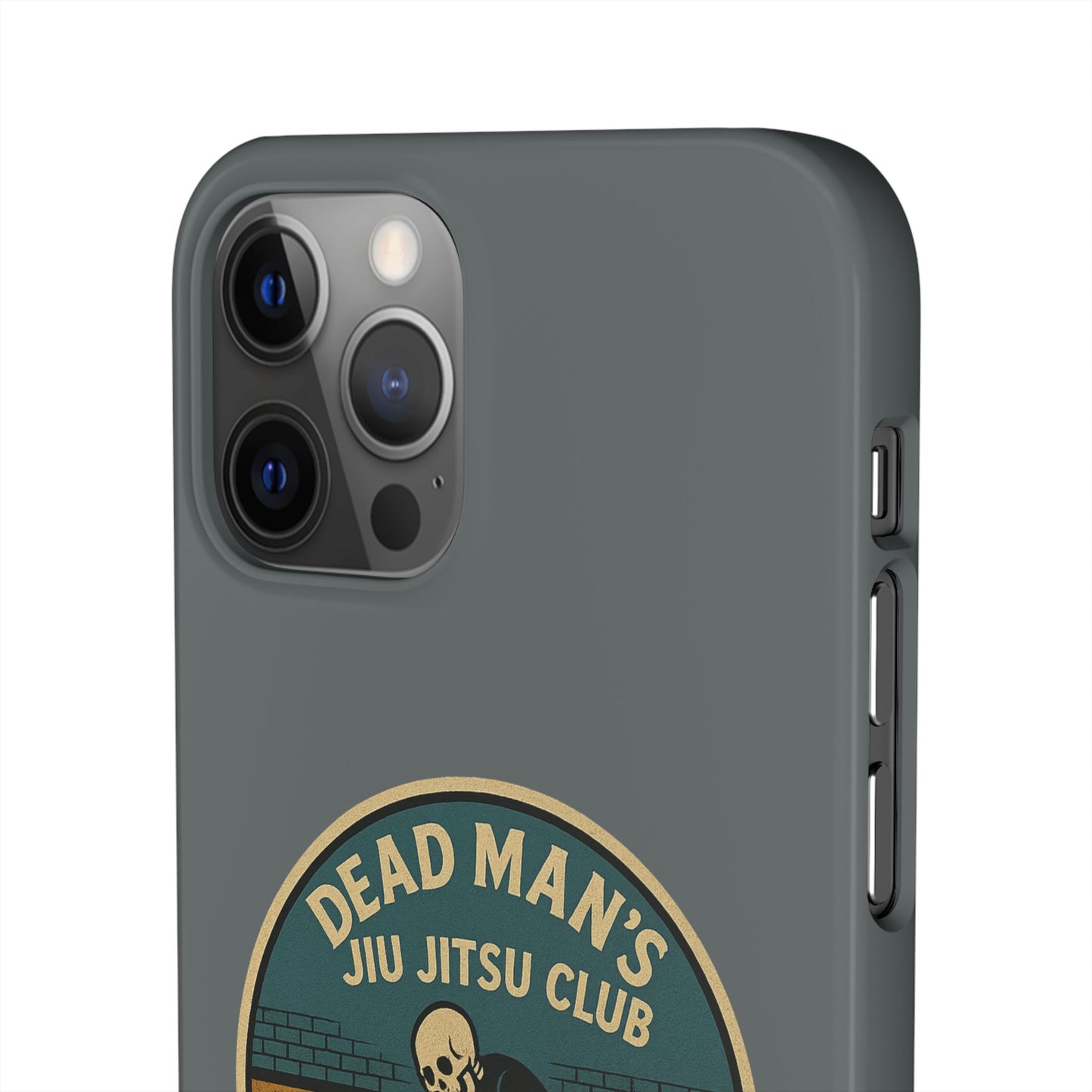Dead Mans Jiu Jitsu Club iPhone Case That Was a Brutal Roll Skeleton Grappling Design