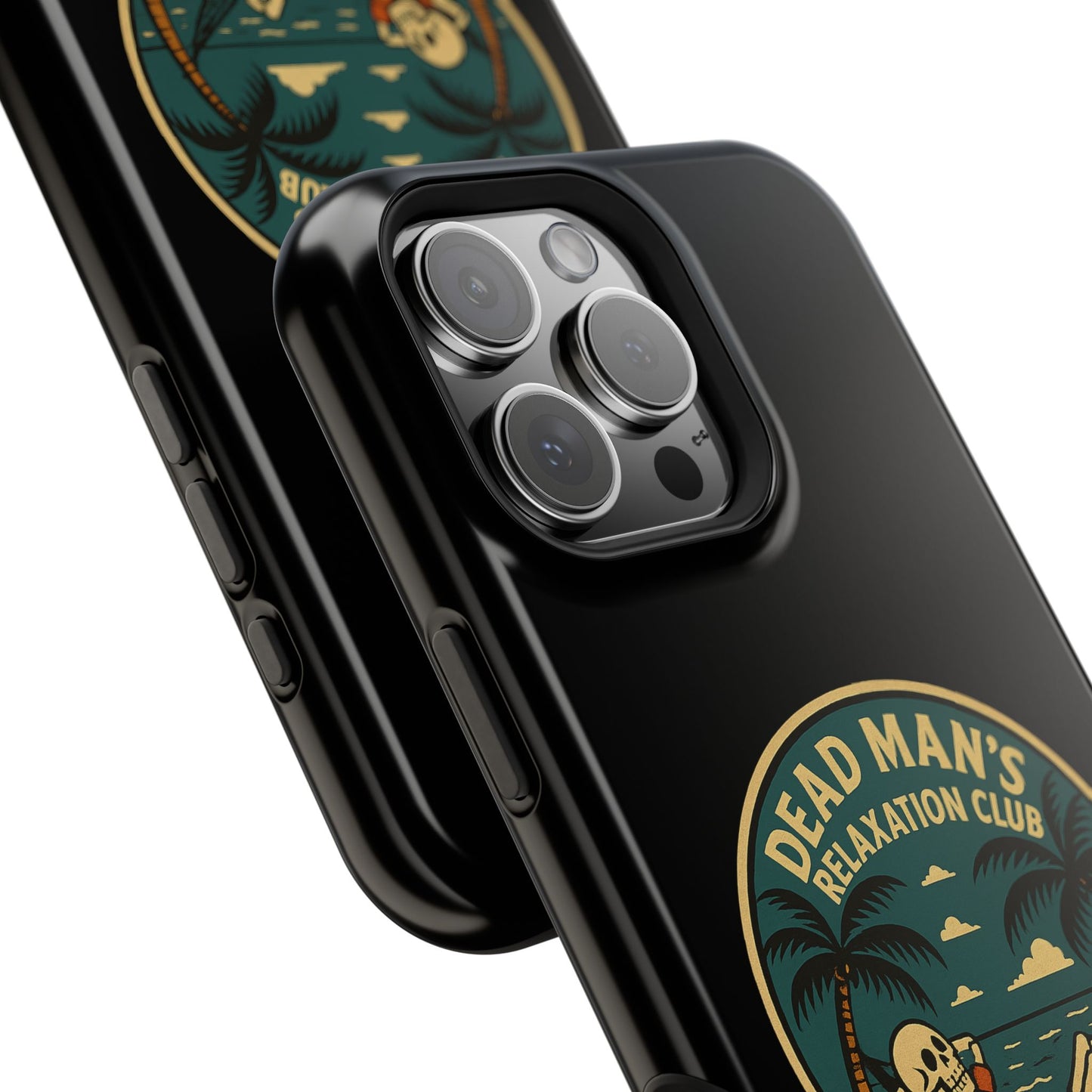 Dead Mans Relaxation Club iPhone Case / Finally Saved Enough to Retire Skeleton Beach Design