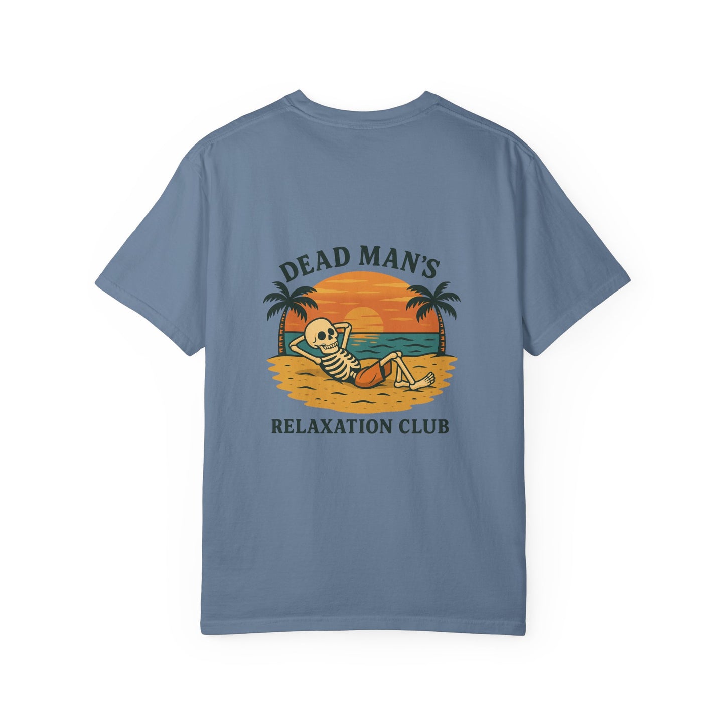 Dead Mans Relaxation Club / Retro Beach Skeleton Tee, Casual Wear
