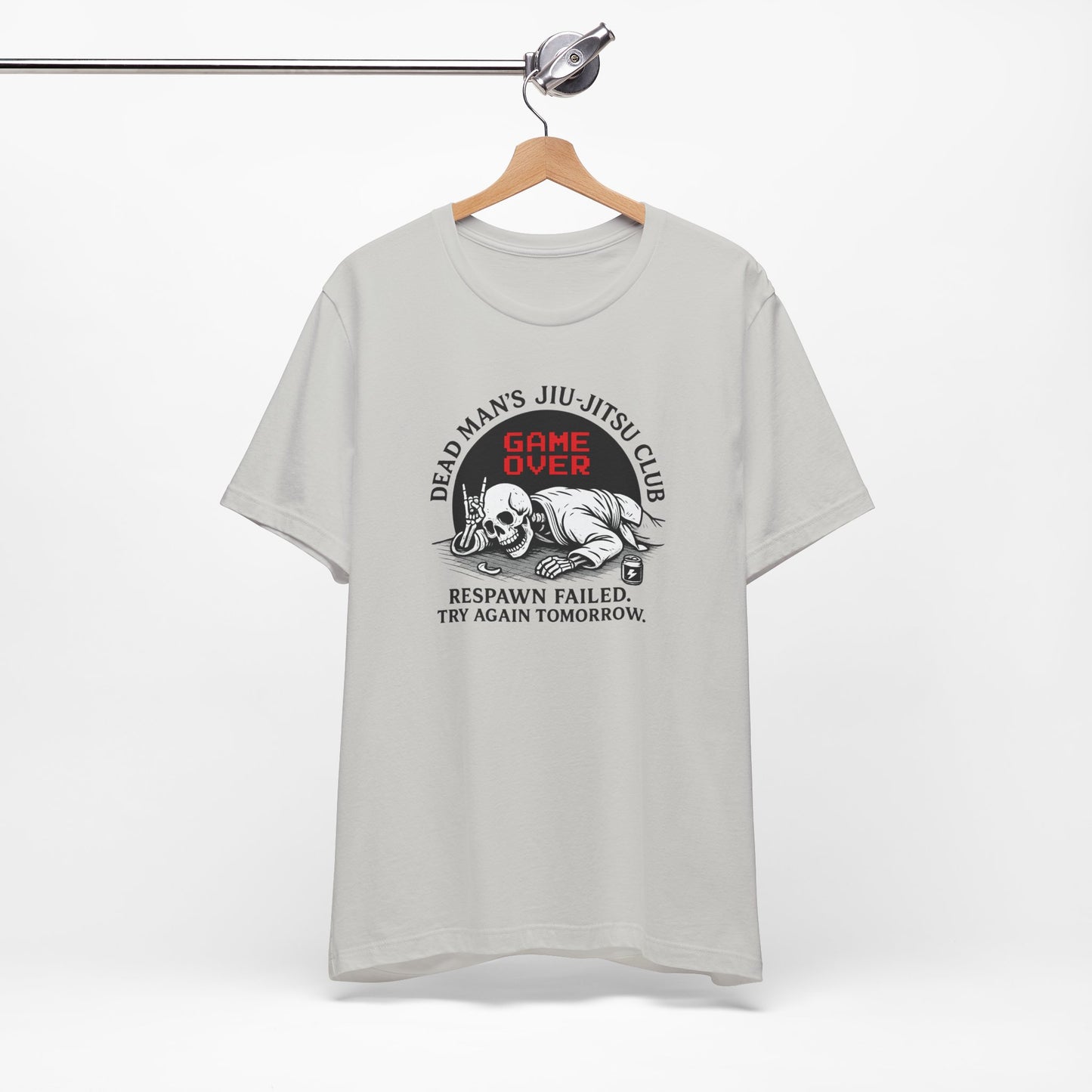 Dead Mans Jiu Jitsu Club Tee / Game Over Respawn Failed / Dead Mans Jiu Jitsu Tee, Game Over Shirt, Fight Gear, Martial Arts Apparel
