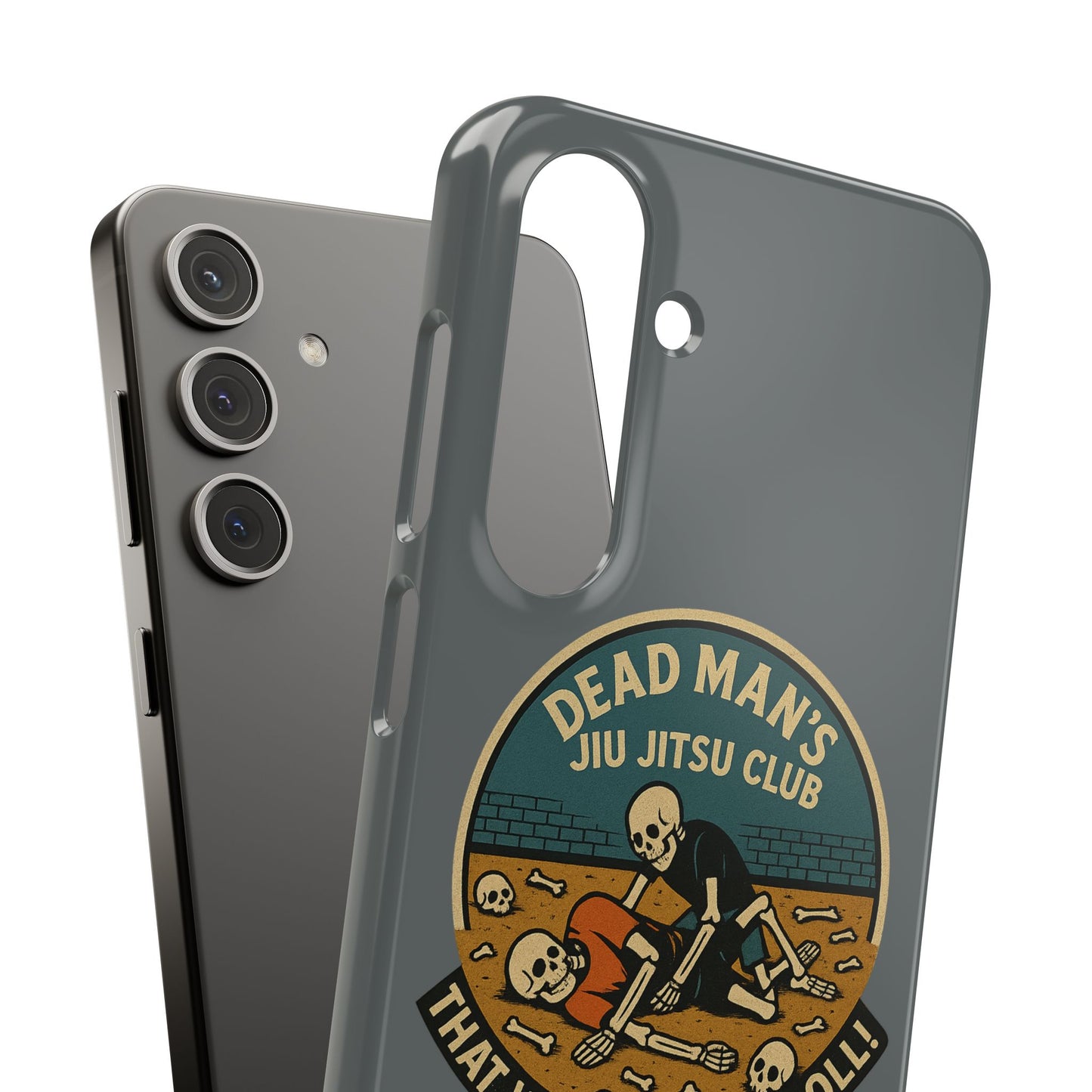 Dead Mans Jiu Jitsu Club iPhone Case That Was a Brutal Roll Skeleton Grappling Design