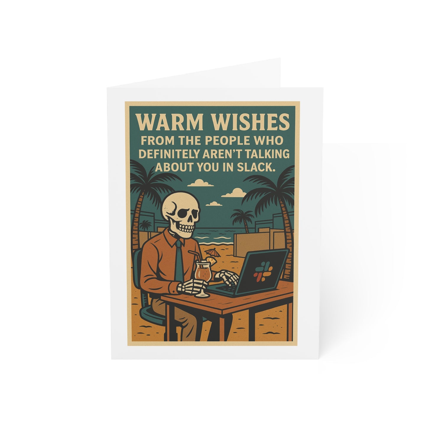 Funny Skeleton Greeting Card | Quirky Dark Humor Card | Unique Birthday, Congrats, or Just Because Card | Blank Inside, Skeleton-Themed Greeting Cards - Perfect for Sending Warm Wishes, Humorous Notes