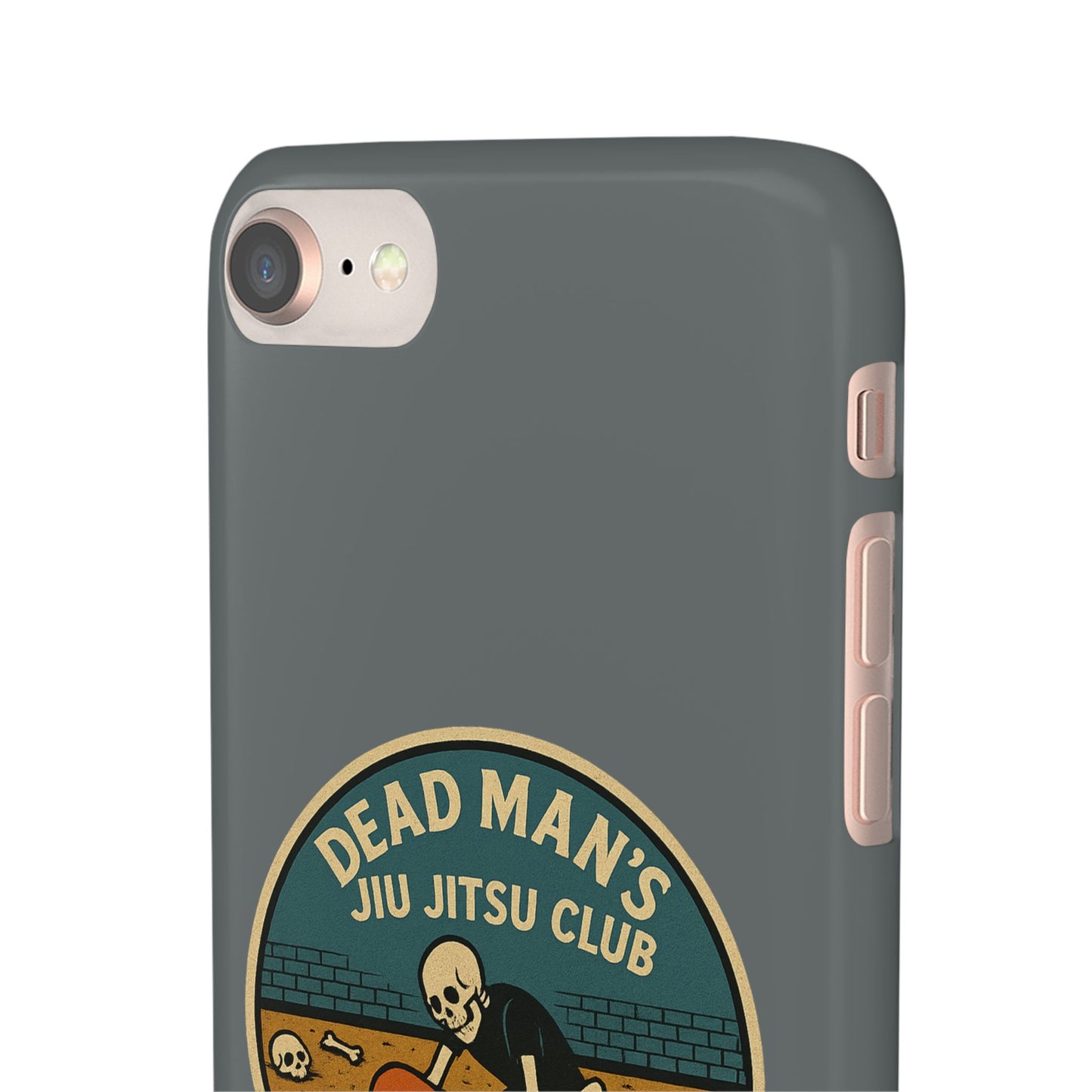 Dead Mans Jiu Jitsu Club iPhone Case That Was a Brutal Roll Skeleton Grappling Design