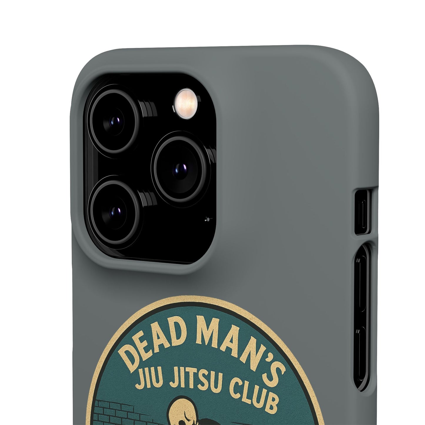 Dead Mans Jiu Jitsu Club iPhone Case That Was a Brutal Roll Skeleton Grappling Design