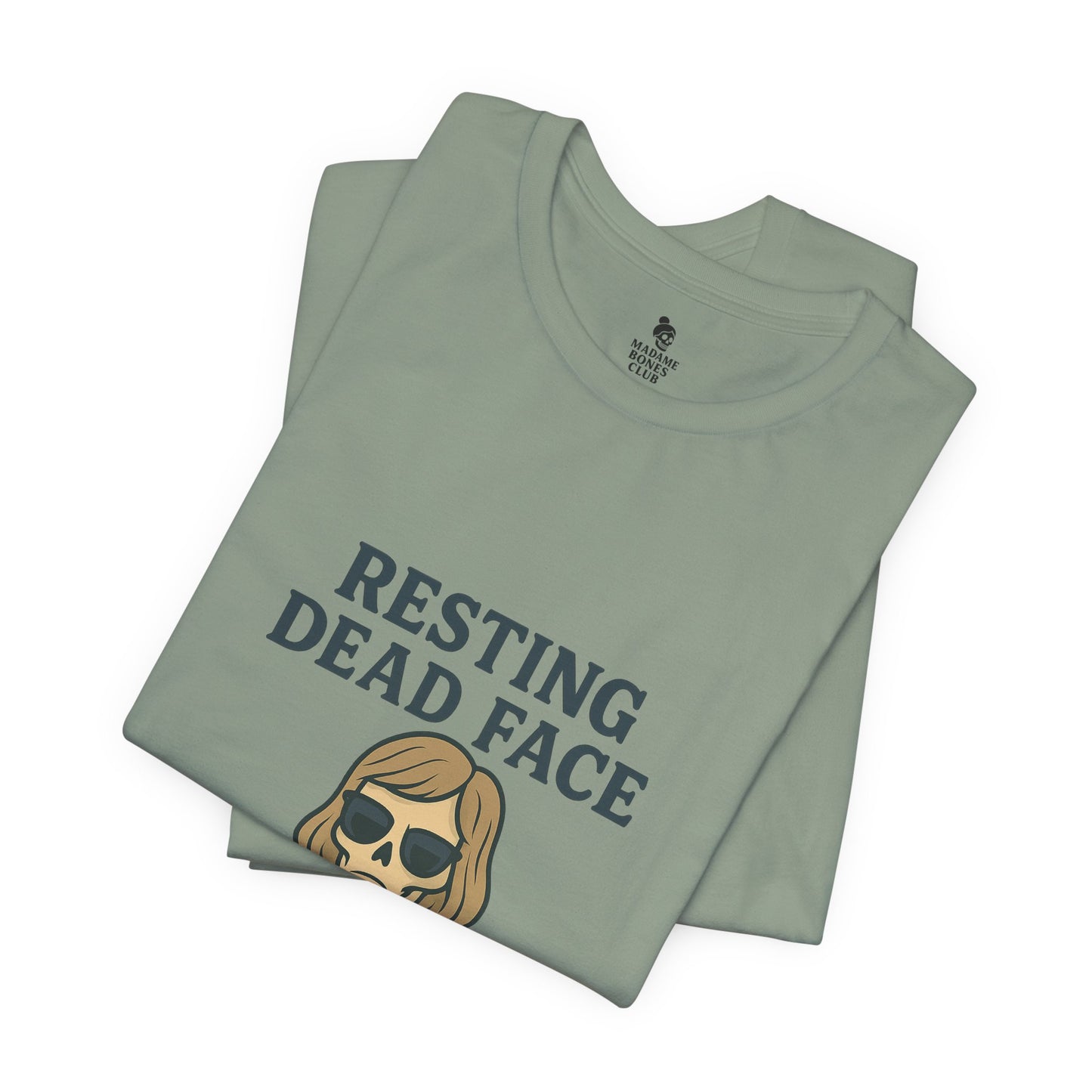 Resting Dead Face T-Shirt / Funny Skeleton Coffee Shirt | Burnout Humor Tee for Women | Dead Mans Club / Resting Dead Face Unisex Tee