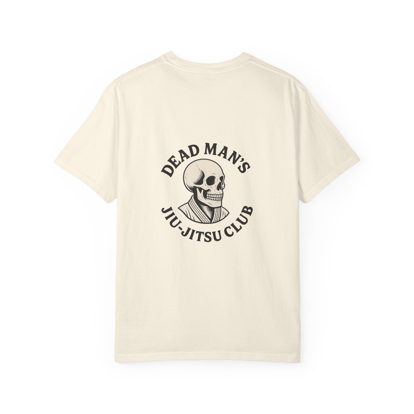 Dead Mans Jiu-Jitsu Club Tee / Skeleton Grappler Design | Funny BJJ Shirt for Rollers Who Are Dead Inside / Unisex Garment Dyed T shirt