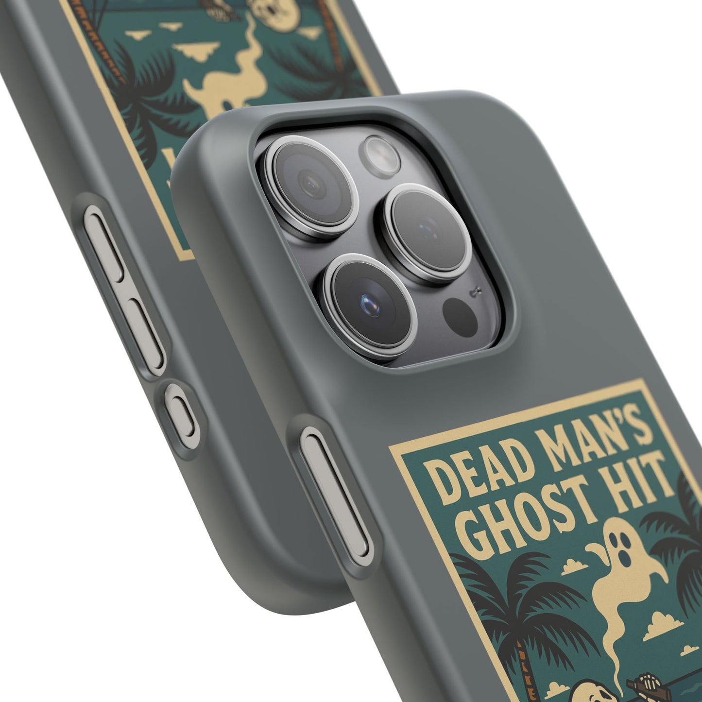 Dead Mans Ghost Hit iPhone Case One Puff Closer to the Other Side Skeleton Vibe Design