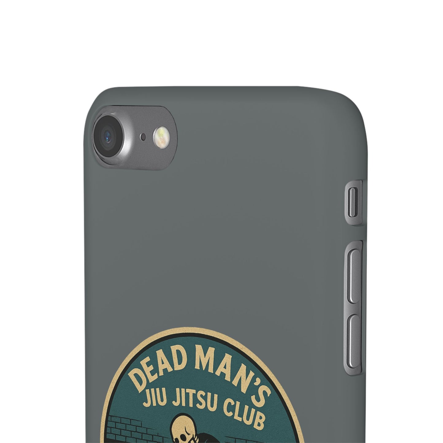 Dead Mans Jiu Jitsu Club iPhone Case That Was a Brutal Roll Skeleton Grappling Design