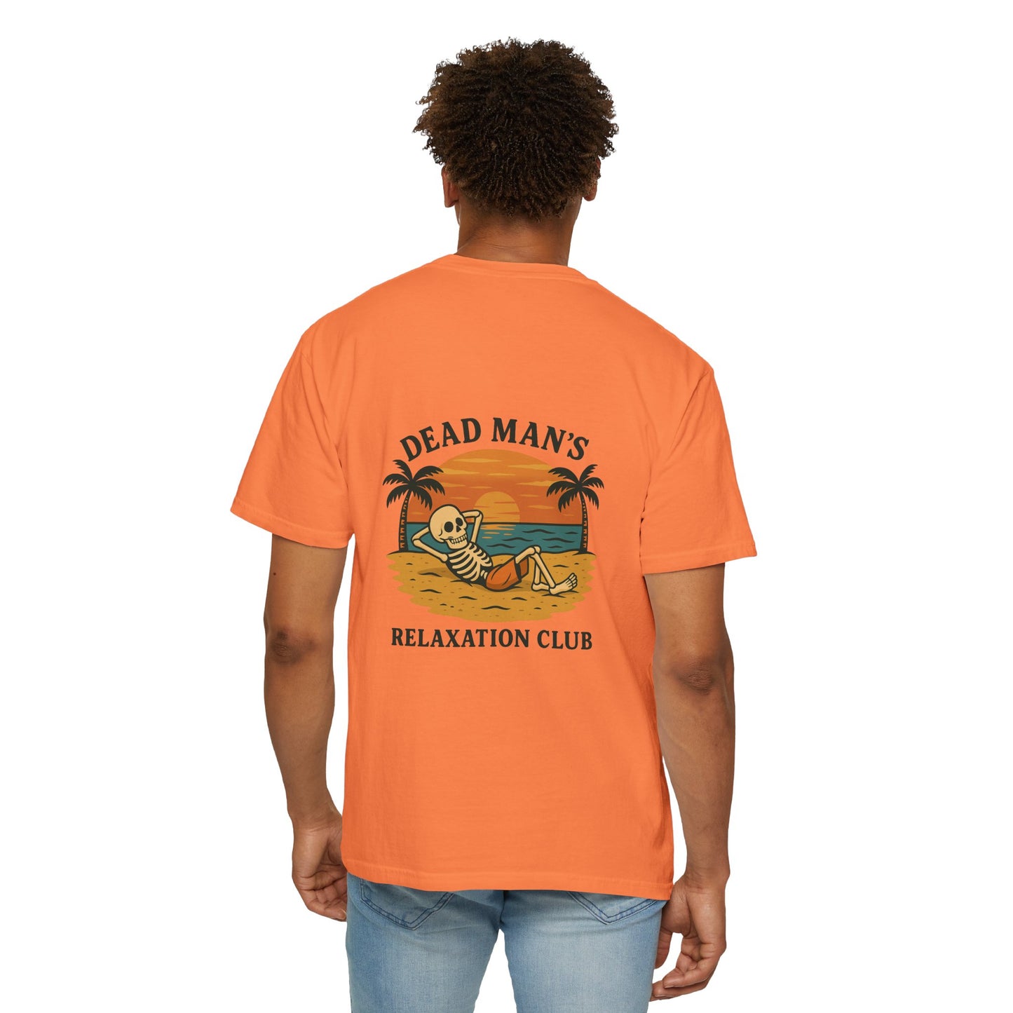 Dead Mans Relaxation Club / Retro Beach Skeleton Tee, Casual Wear