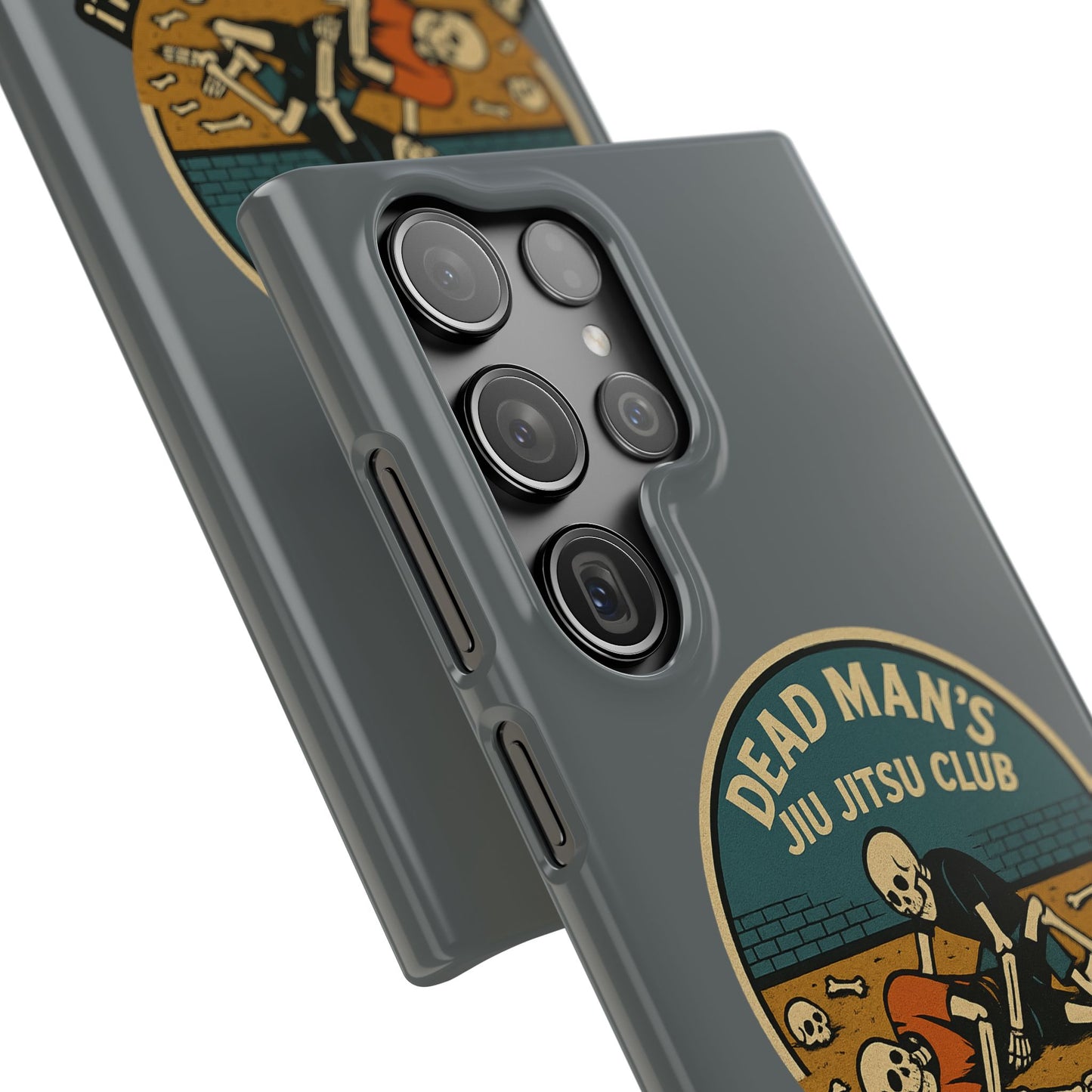 Dead Mans Jiu Jitsu Club iPhone Case That Was a Brutal Roll Skeleton Grappling Design