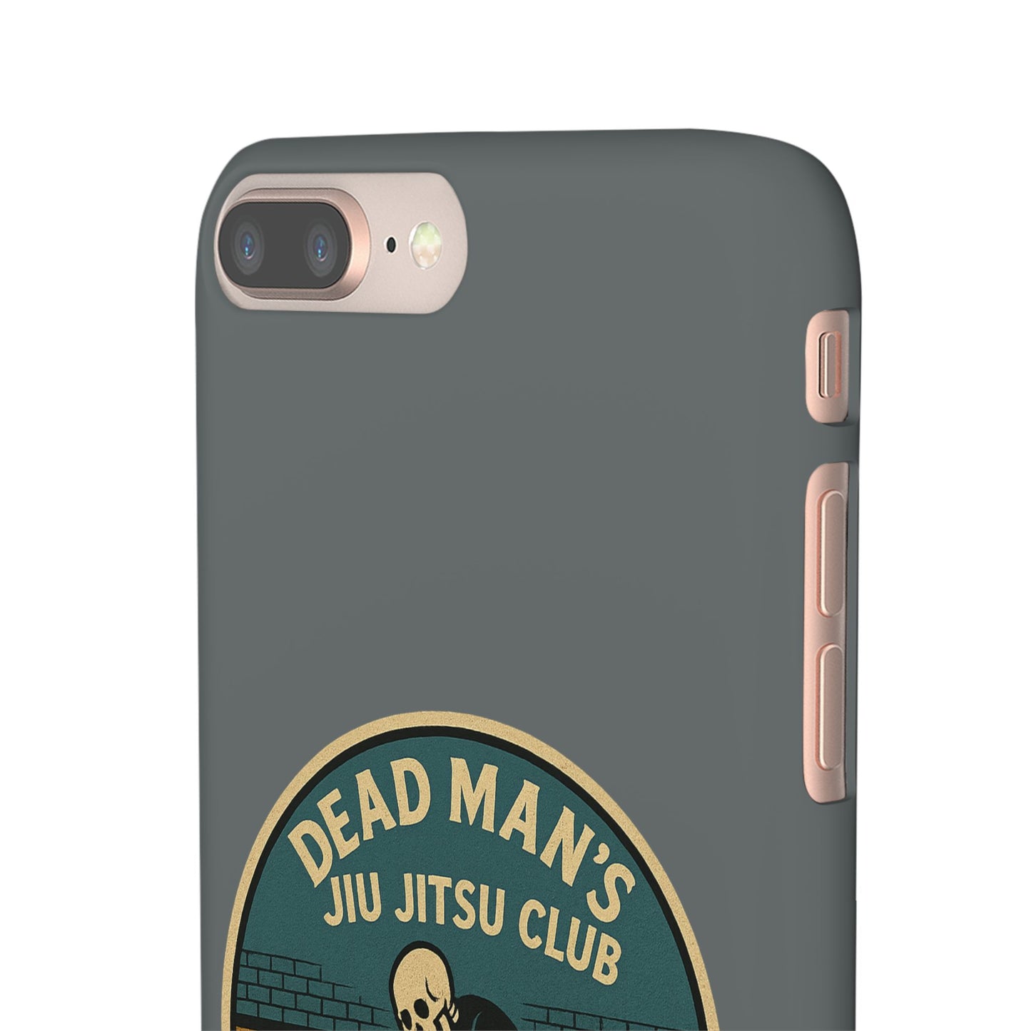 Dead Mans Jiu Jitsu Club iPhone Case That Was a Brutal Roll Skeleton Grappling Design