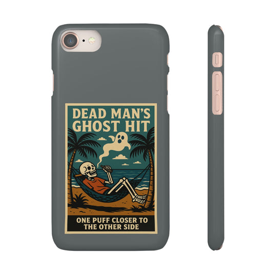 Dead Mans Ghost Hit iPhone Case One Puff Closer to the Other Side Skeleton Vibe Design