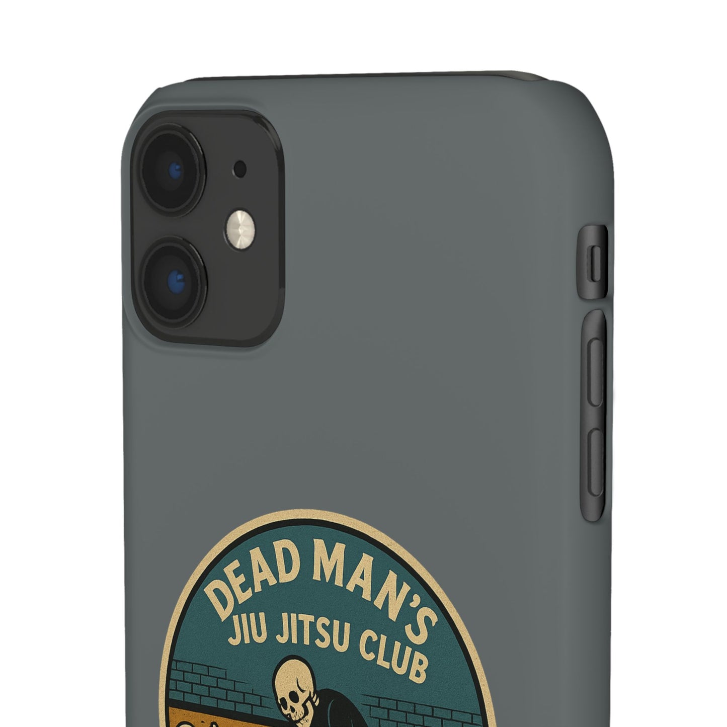 Dead Mans Jiu Jitsu Club iPhone Case That Was a Brutal Roll Skeleton Grappling Design