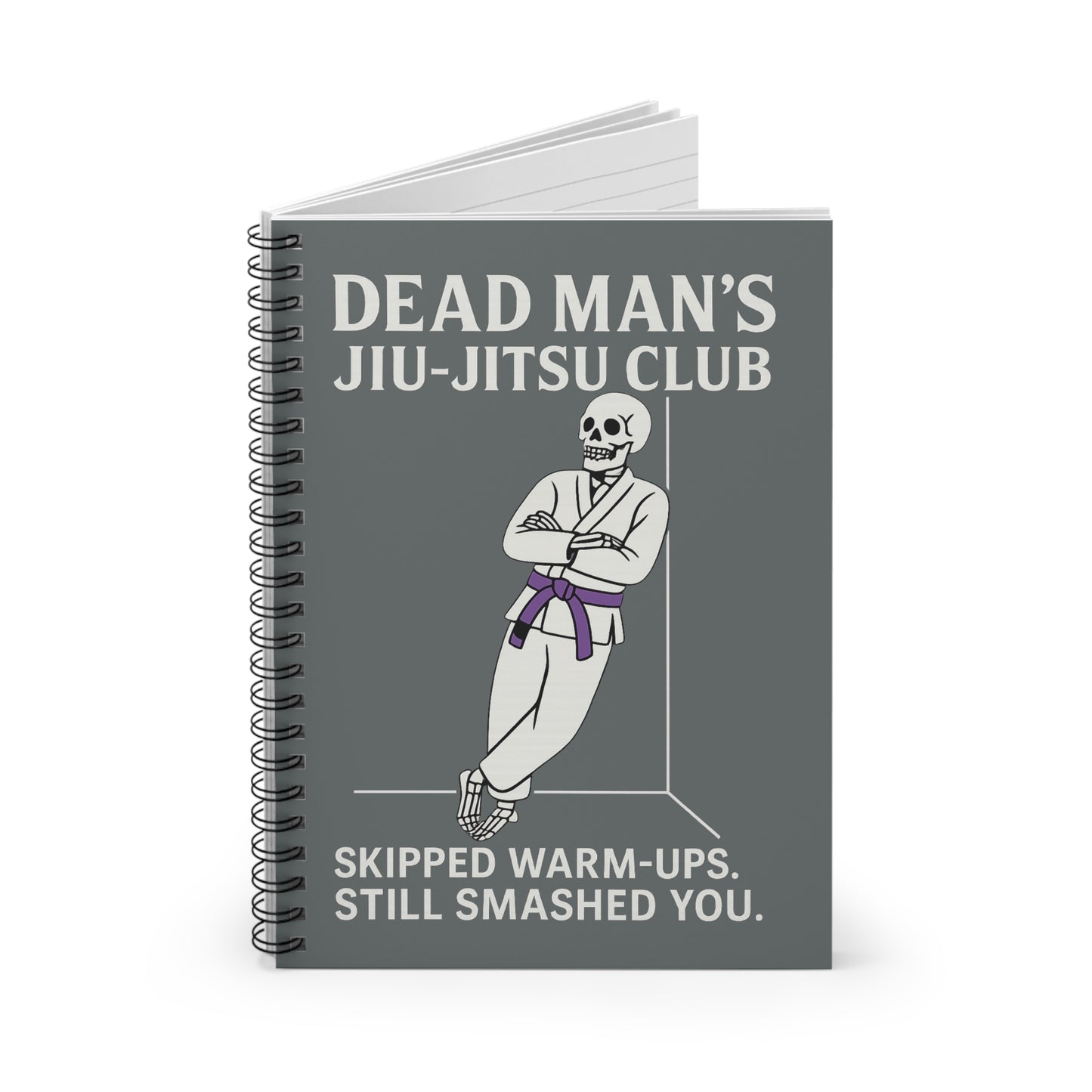 Jiu-Jitsu Spiral Notebook - Dead Man's Club, Sports Journal, Training Log, Gift for Martial Artists, Funny Notebook, BJJ Enthusiast [...]