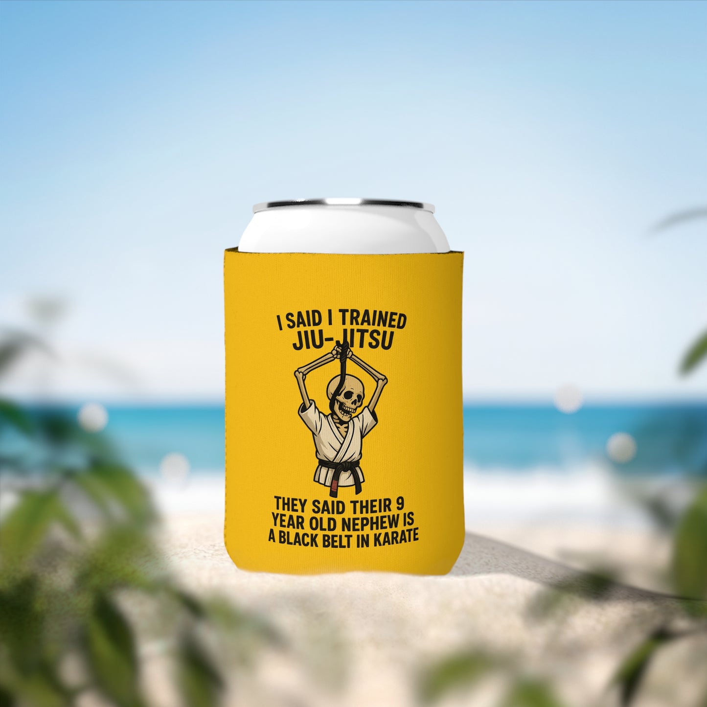 I Said I Trained Jiu-Jitsu Can Cooler / Funny BJJ Skeleton Koozie