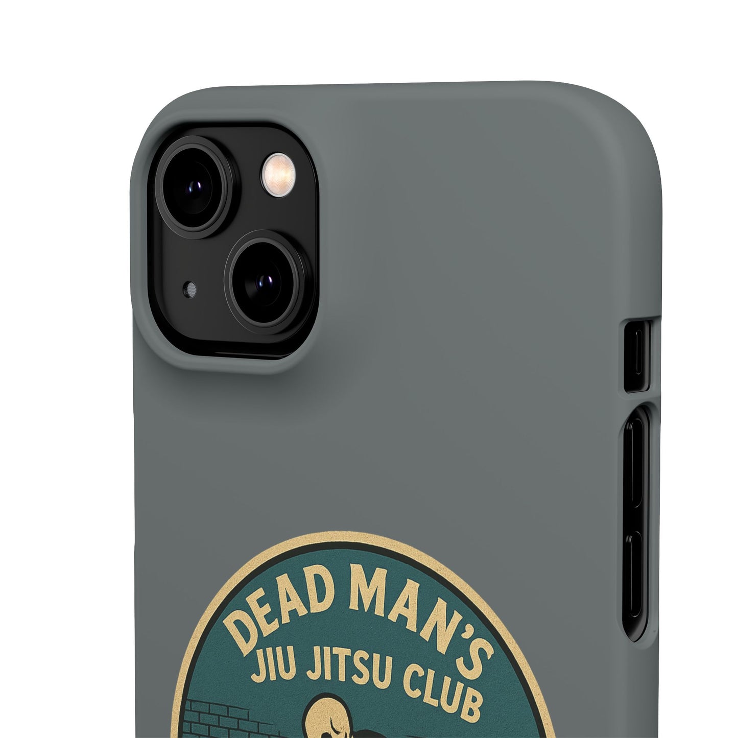 Dead Mans Jiu Jitsu Club iPhone Case That Was a Brutal Roll Skeleton Grappling Design