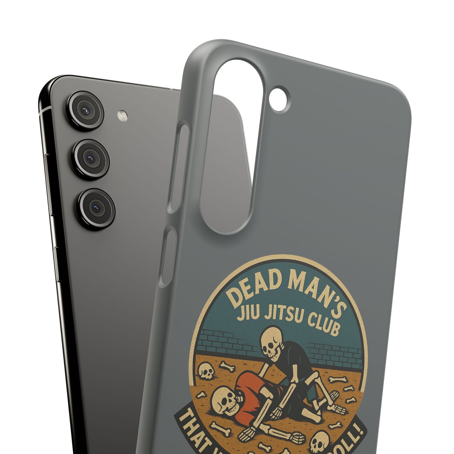 Dead Mans Jiu Jitsu Club iPhone Case That Was a Brutal Roll Skeleton Grappling Design