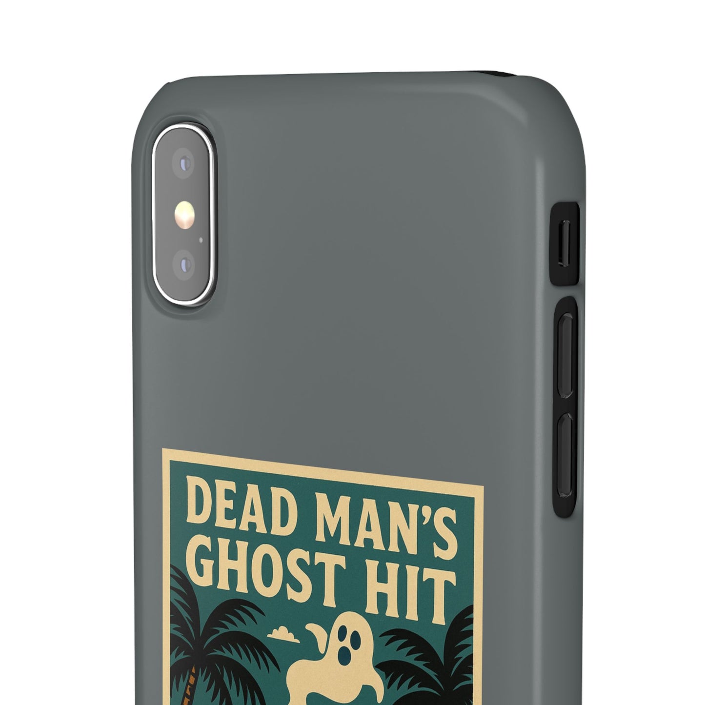 Dead Mans Ghost Hit iPhone Case One Puff Closer to the Other Side Skeleton Vibe Design