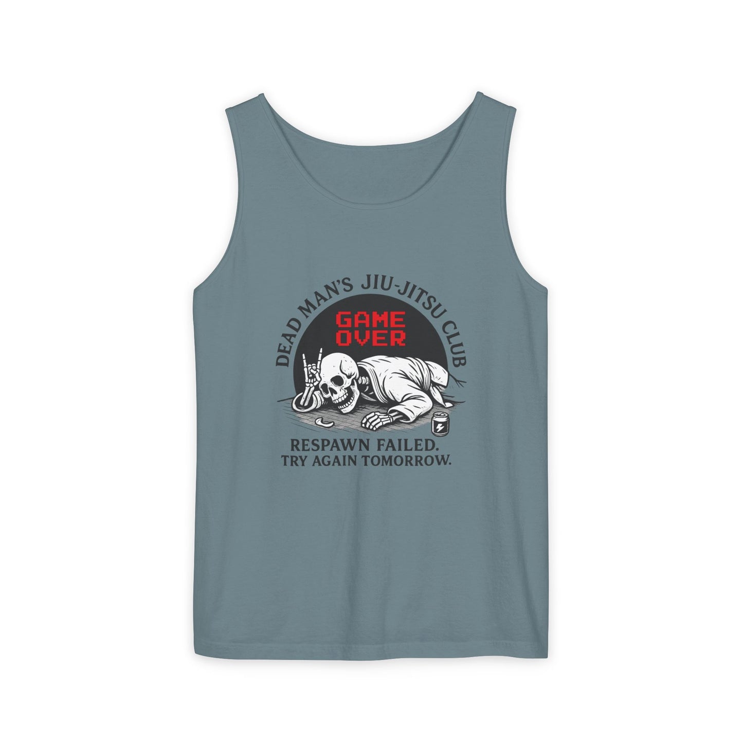 Game Over Tank Top / Dead Mans Jiu-Jitsu Club | Funny BJJ Skeleton Design / Jiu-Jitsu Skull Tank Top