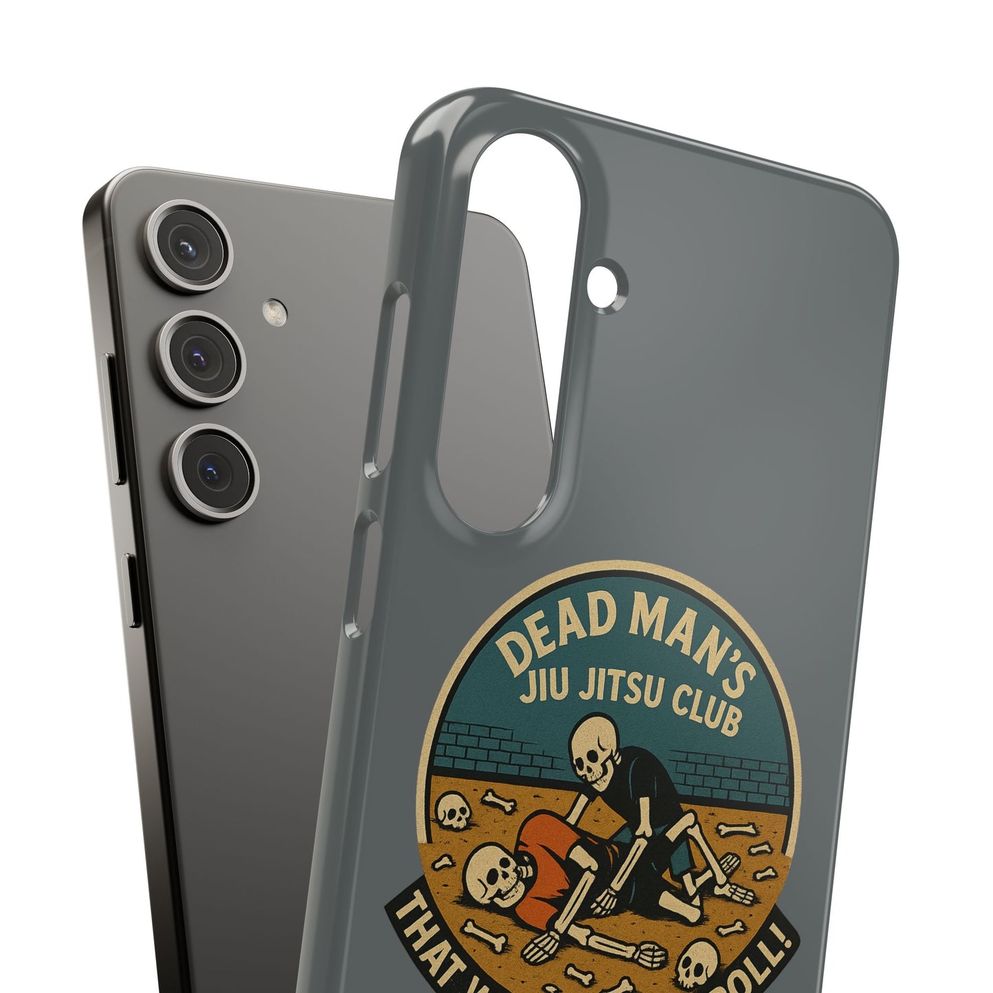 Dead Mans Jiu Jitsu Club iPhone Case That Was a Brutal Roll Skeleton Grappling Design