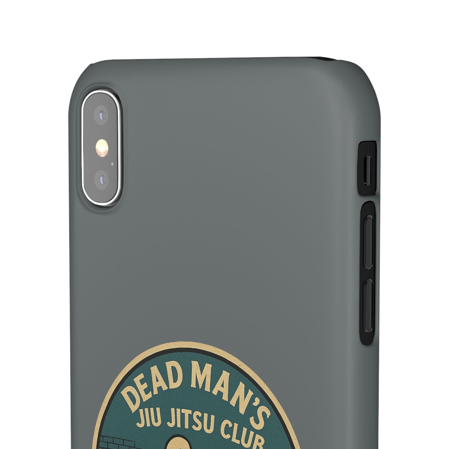 Dead Mans Jiu Jitsu Club iPhone Case That Was a Brutal Roll Skeleton Grappling Design