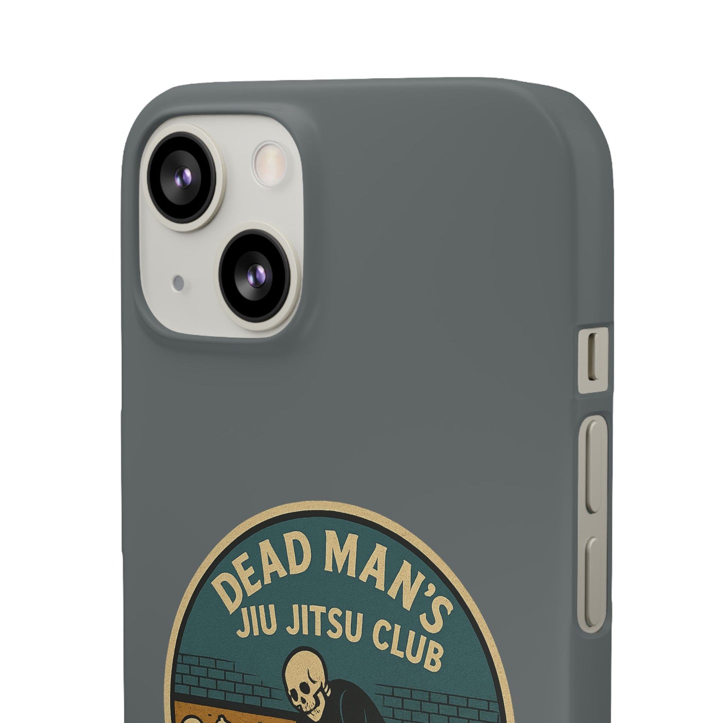 Dead Mans Jiu Jitsu Club iPhone Case That Was a Brutal Roll Skeleton Grappling Design