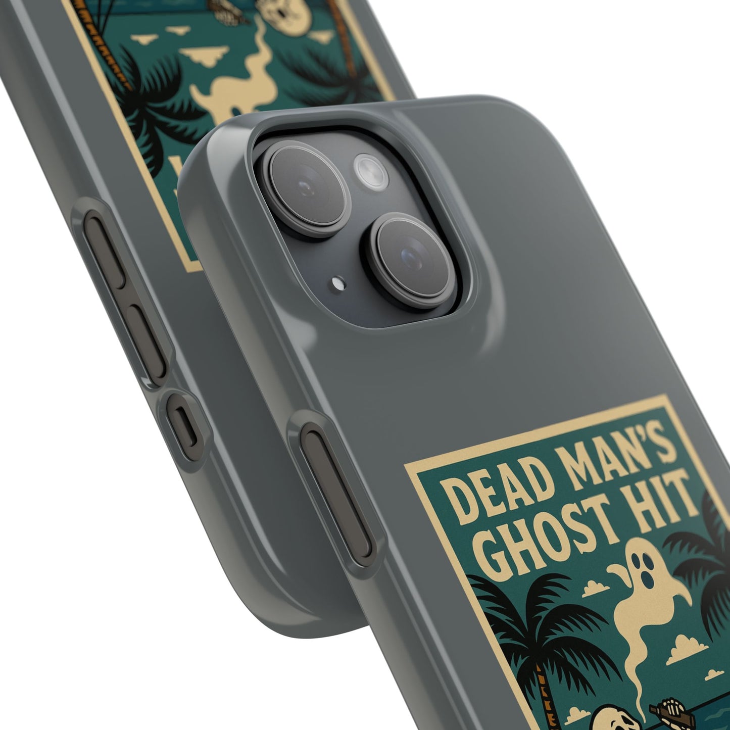 Dead Mans Ghost Hit iPhone Case One Puff Closer to the Other Side Skeleton Vibe Design