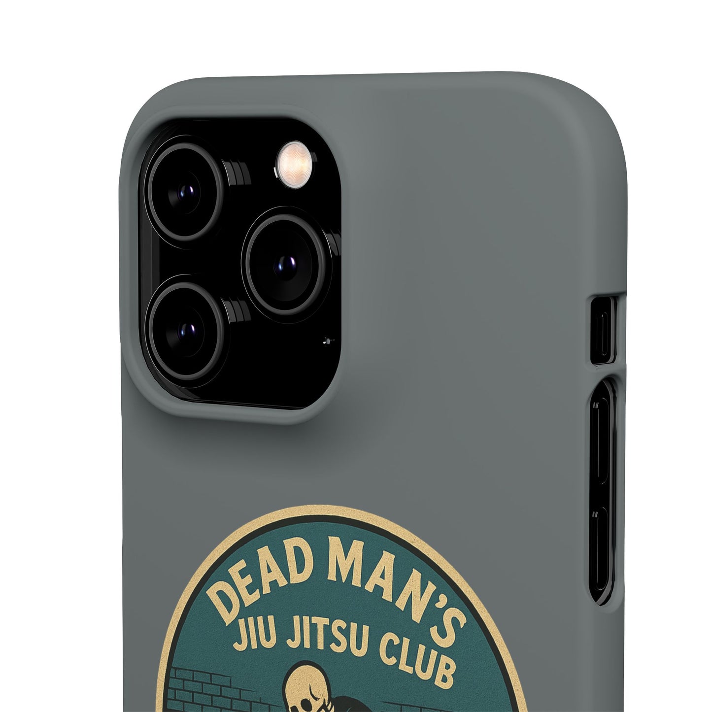 Dead Mans Jiu Jitsu Club iPhone Case That Was a Brutal Roll Skeleton Grappling Design
