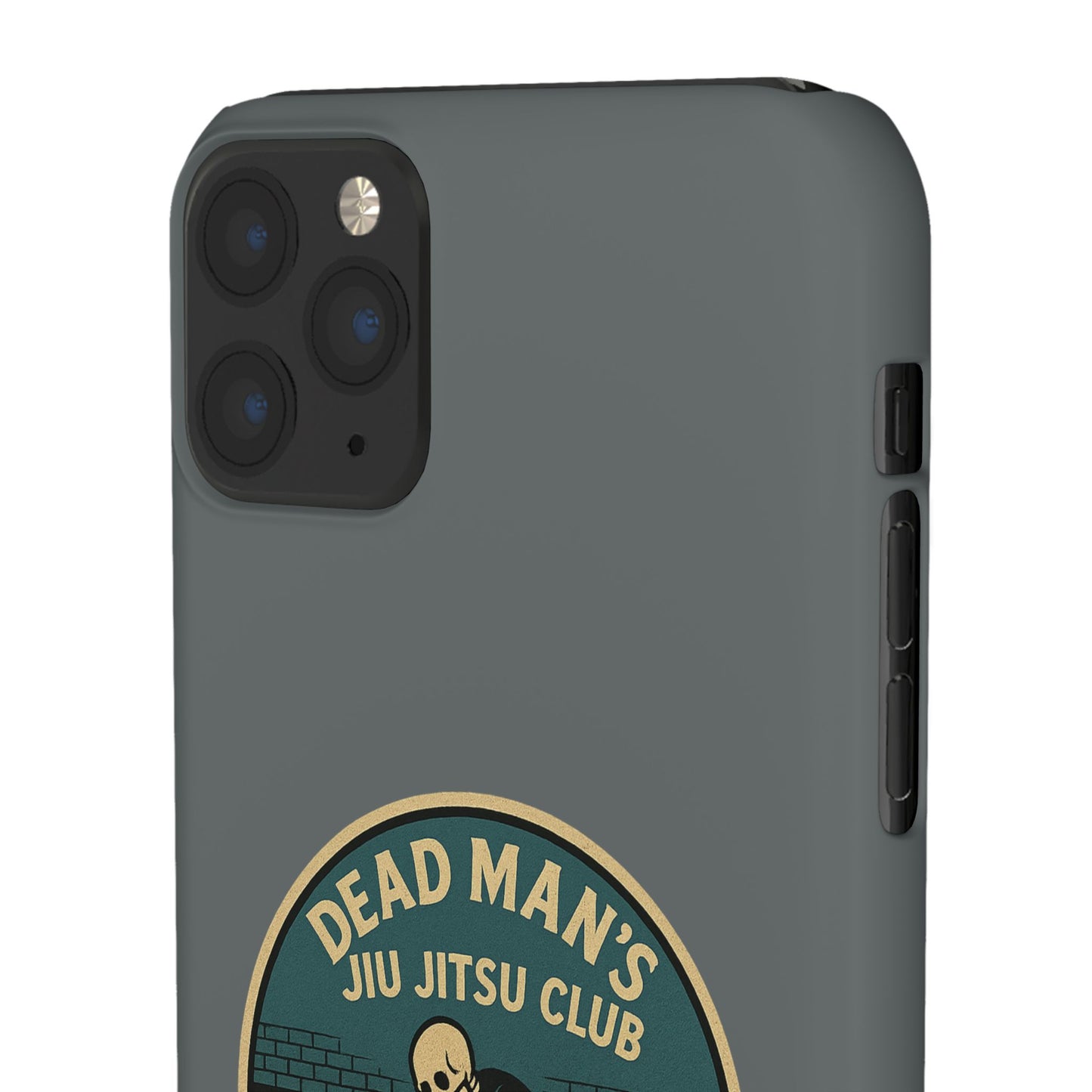 Dead Mans Jiu Jitsu Club iPhone Case That Was a Brutal Roll Skeleton Grappling Design