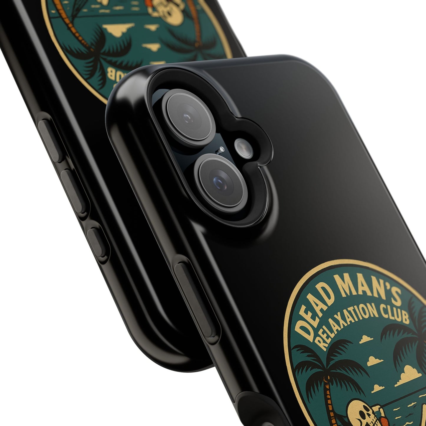 Dead Mans Relaxation Club iPhone Case / Finally Saved Enough to Retire Skeleton Beach Design