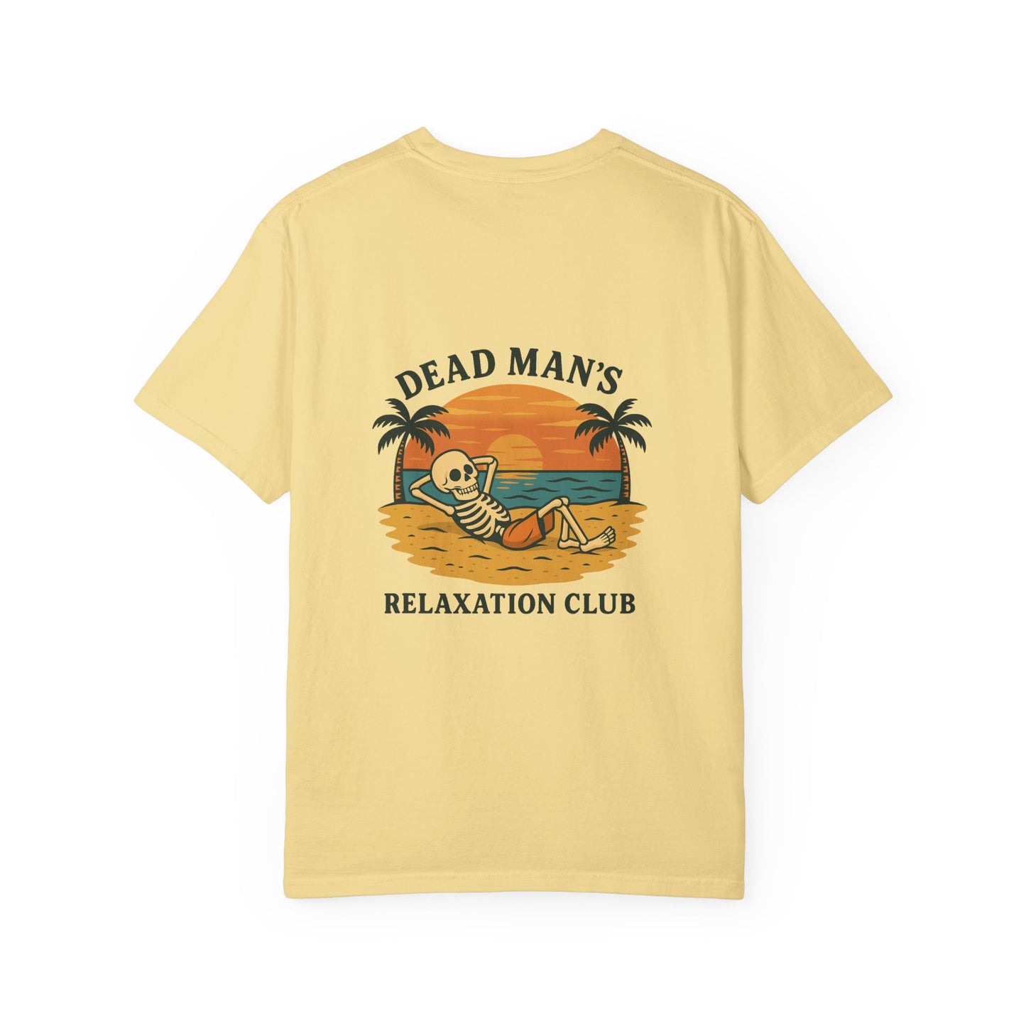 Dead Mans Relaxation Club / Retro Beach Skeleton Tee, Casual Wear