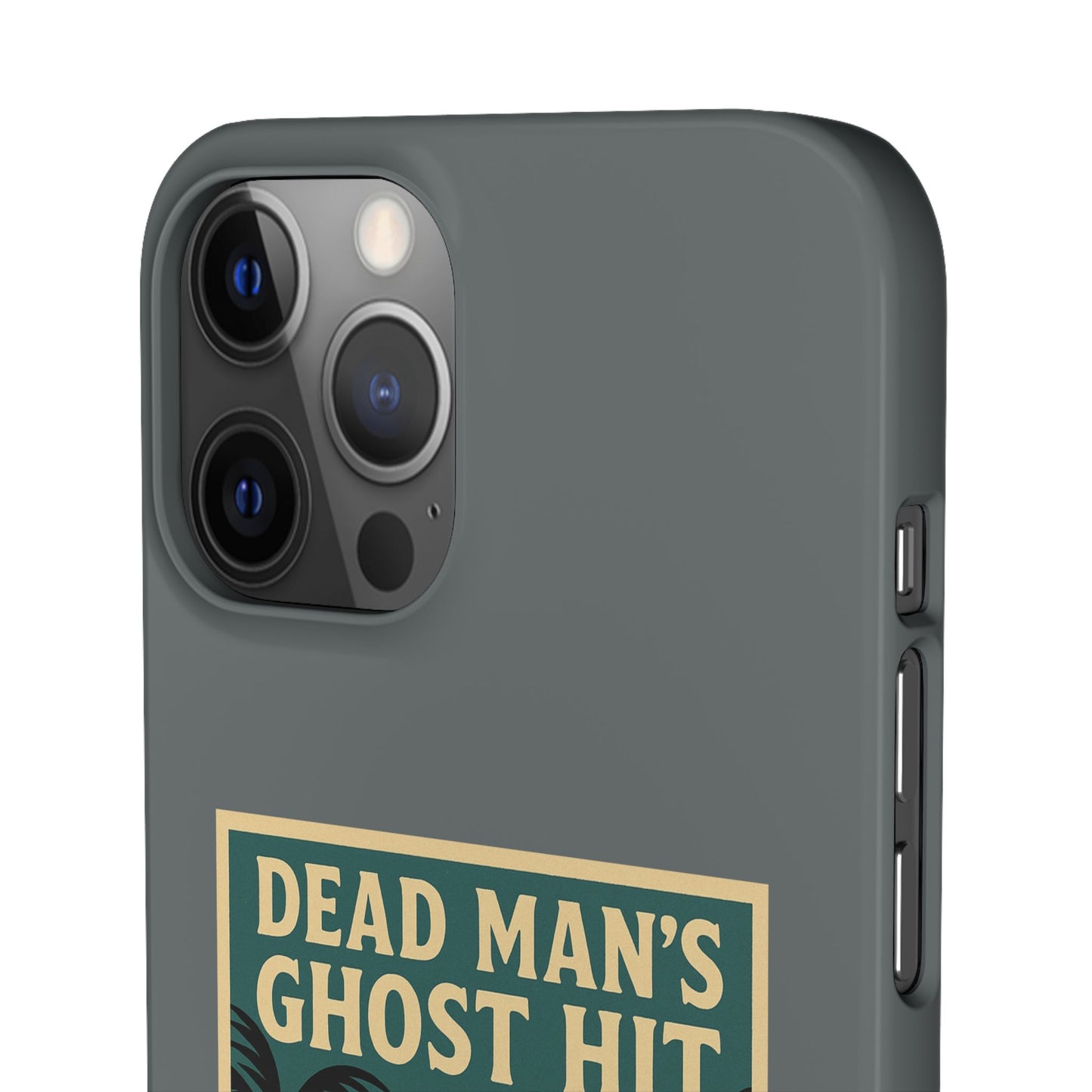 Dead Mans Ghost Hit iPhone Case One Puff Closer to the Other Side Skeleton Vibe Design