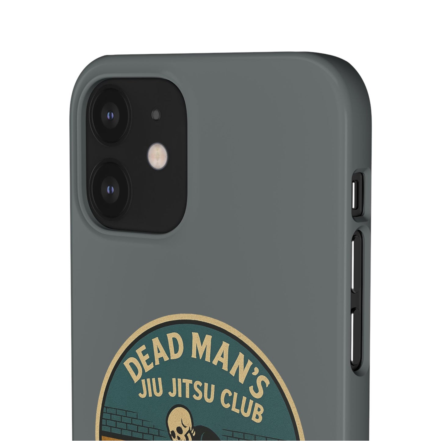 Dead Mans Jiu Jitsu Club iPhone Case That Was a Brutal Roll Skeleton Grappling Design