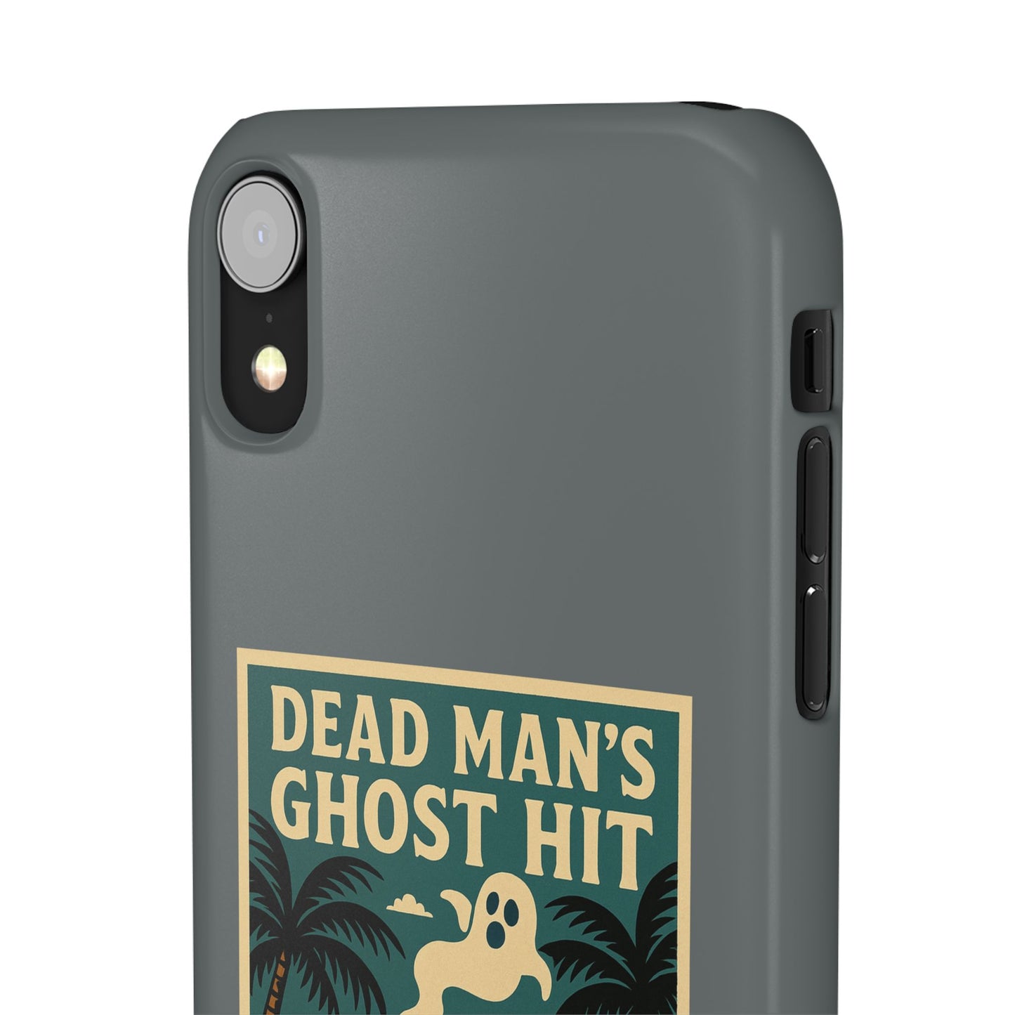Dead Mans Ghost Hit iPhone Case One Puff Closer to the Other Side Skeleton Vibe Design