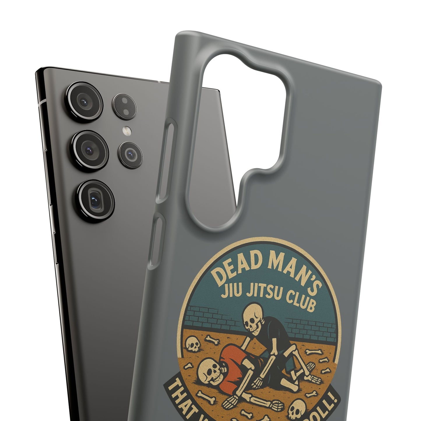 Dead Mans Jiu Jitsu Club iPhone Case That Was a Brutal Roll Skeleton Grappling Design