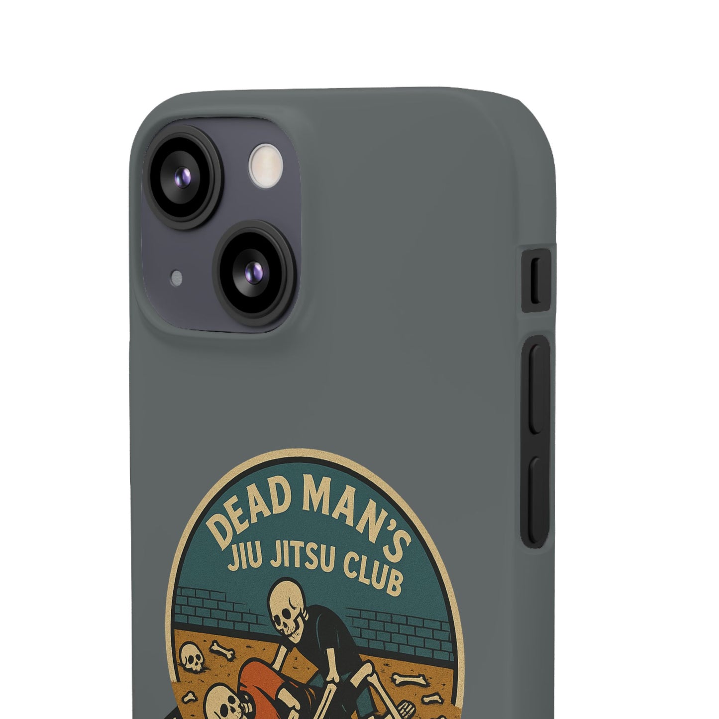 Dead Mans Jiu Jitsu Club iPhone Case That Was a Brutal Roll Skeleton Grappling Design
