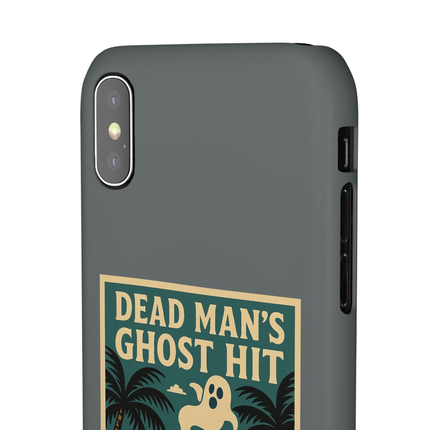 Dead Mans Ghost Hit iPhone Case One Puff Closer to the Other Side Skeleton Vibe Design