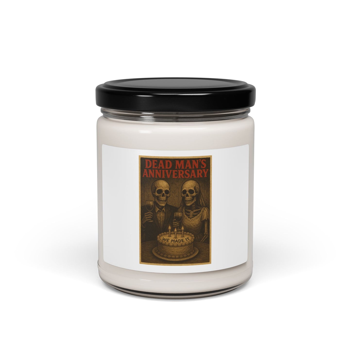 Dead Man's Anniversary Scented Soy Candle - Spooky Home Decor, Halloween Gift, Aromatic Candle for Celebrations, Unique Candles for Home