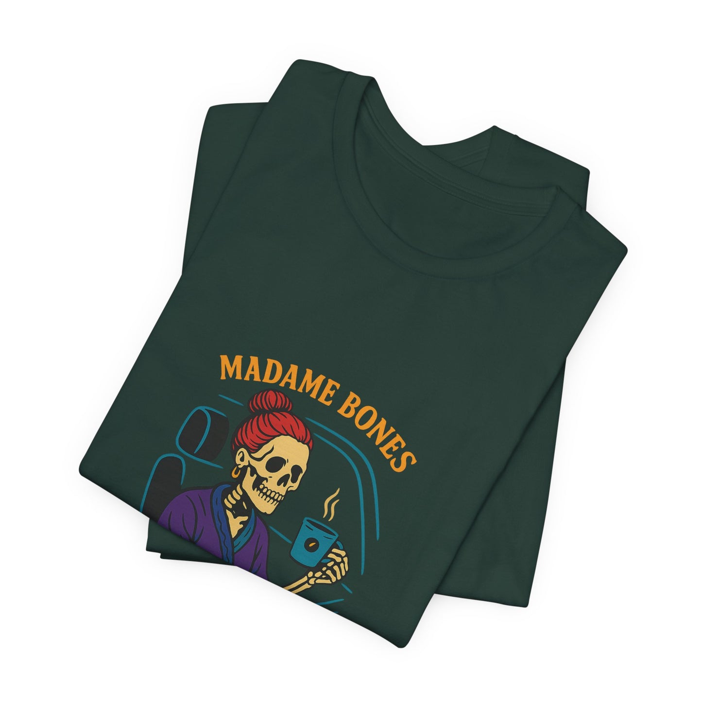 Madame Bones Died in the Carpool Line T-Shirt / Funny Mom Life Skeleton Tee