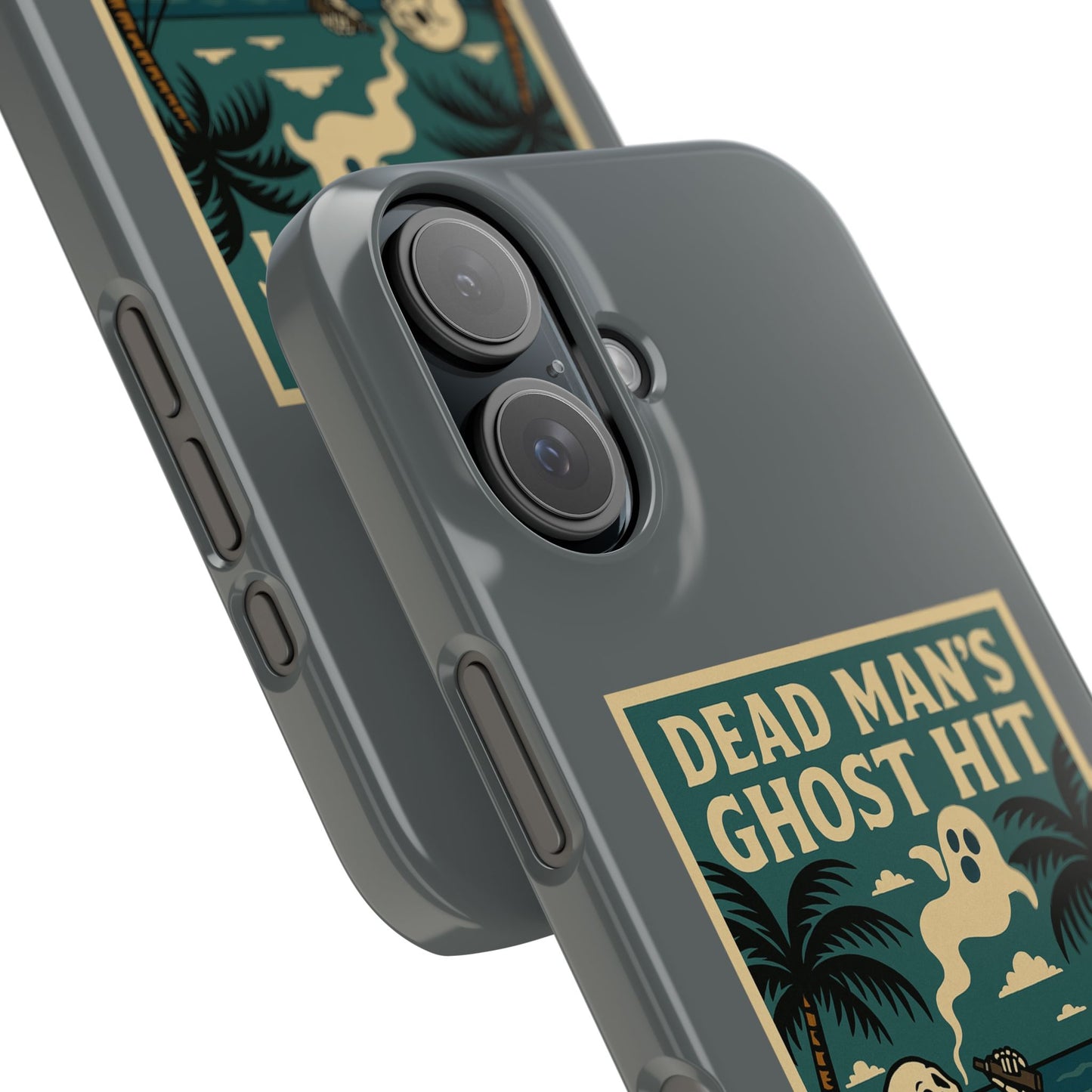 Dead Mans Ghost Hit iPhone Case One Puff Closer to the Other Side Skeleton Vibe Design