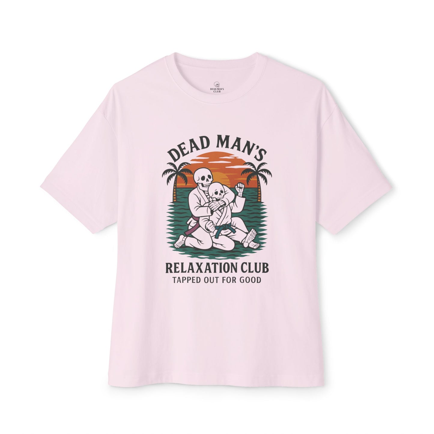 Unisex Dead Mans Club Tee BJJ Inspired Vintage Sunset Skeleton Shirt