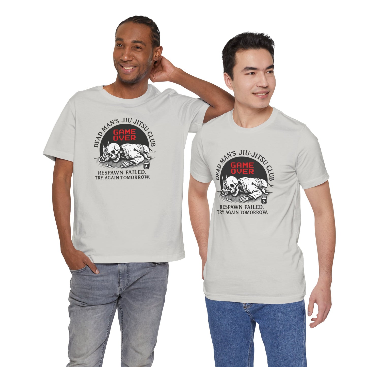 Dead Mans Jiu Jitsu Club Tee / Game Over Respawn Failed / Dead Mans Jiu Jitsu Tee, Game Over Shirt, Fight Gear, Martial Arts Apparel