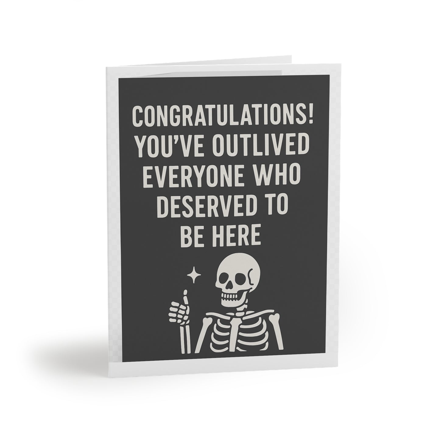 Humorous Skeleton Greeting Cards - Perfect for Celebrations, Milestones, 8/16/24 Pack, Birthday, Humor, Death Anniversaries, Halloween