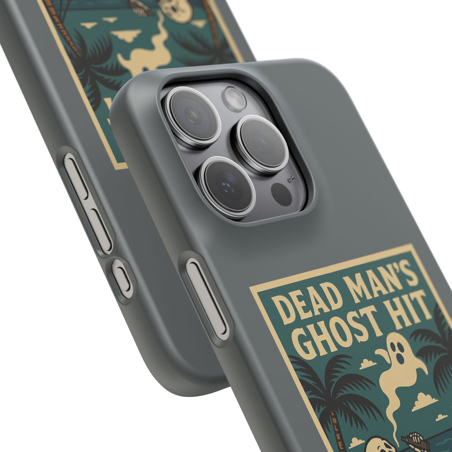 Dead Mans Ghost Hit iPhone Case One Puff Closer to the Other Side Skeleton Vibe Design