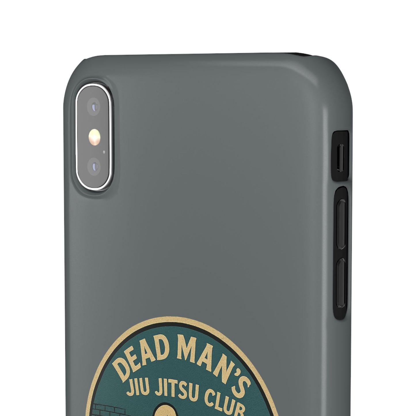 Dead Mans Jiu Jitsu Club iPhone Case That Was a Brutal Roll Skeleton Grappling Design
