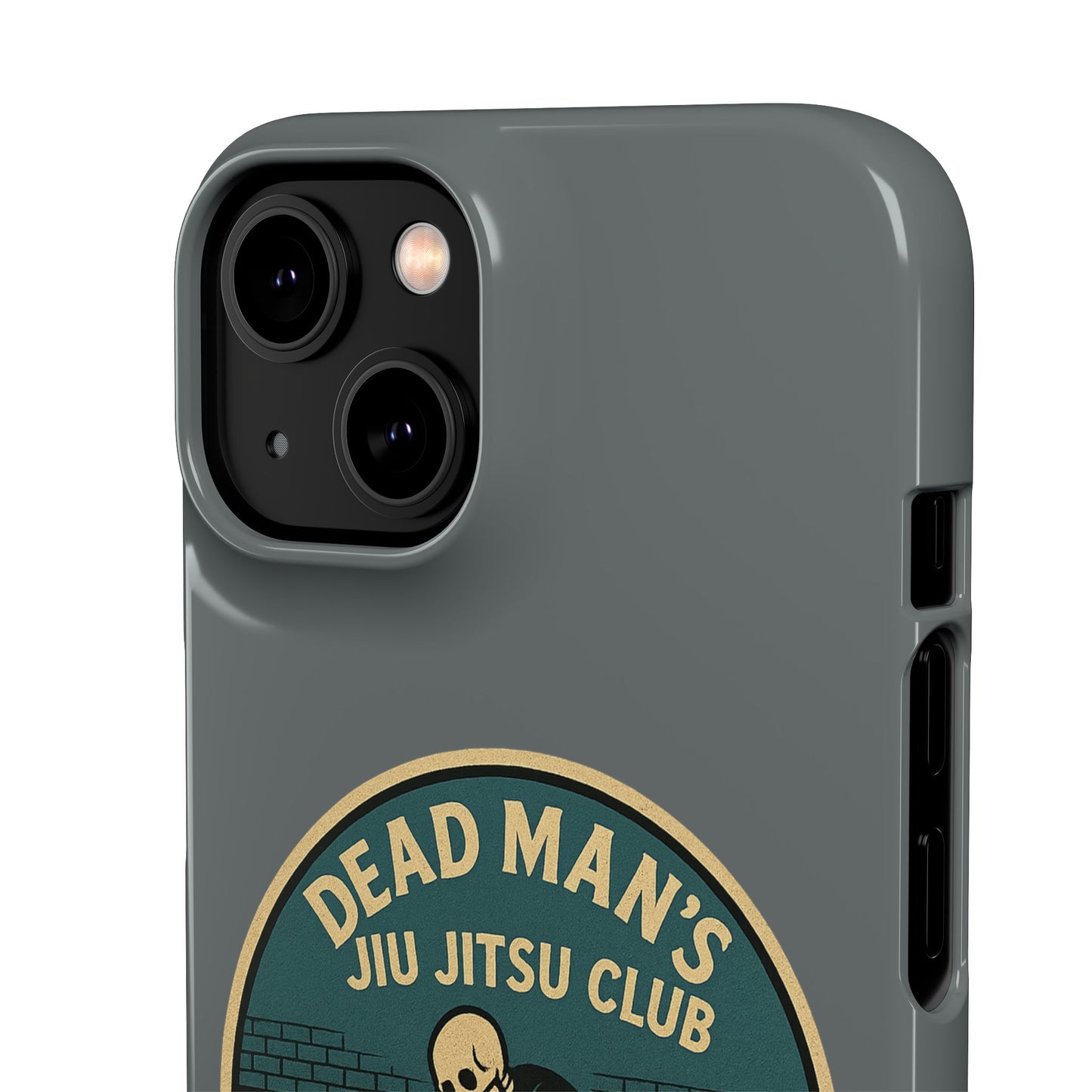 Dead Mans Jiu Jitsu Club iPhone Case That Was a Brutal Roll Skeleton Grappling Design