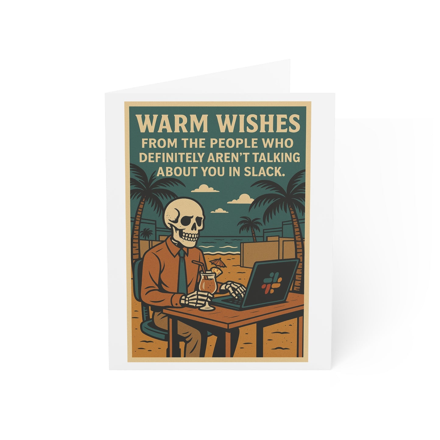 Funny Skeleton Greeting Card | Quirky Dark Humor Card | Unique Birthday, Congrats, or Just Because Card | Blank Inside, Skeleton-Themed Greeting Cards - Perfect for Sending Warm Wishes, Humorous Notes
